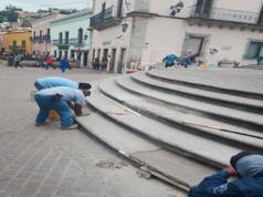 Por más espacios de convivencia, continúan las labores de rehabilitación de parques en Guanajuato Capital